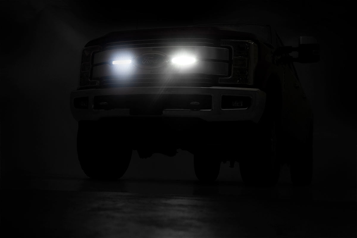 Rough Country Ford 8in LED Grille Kit Black Series 17-19 F-250 Lariat 70697