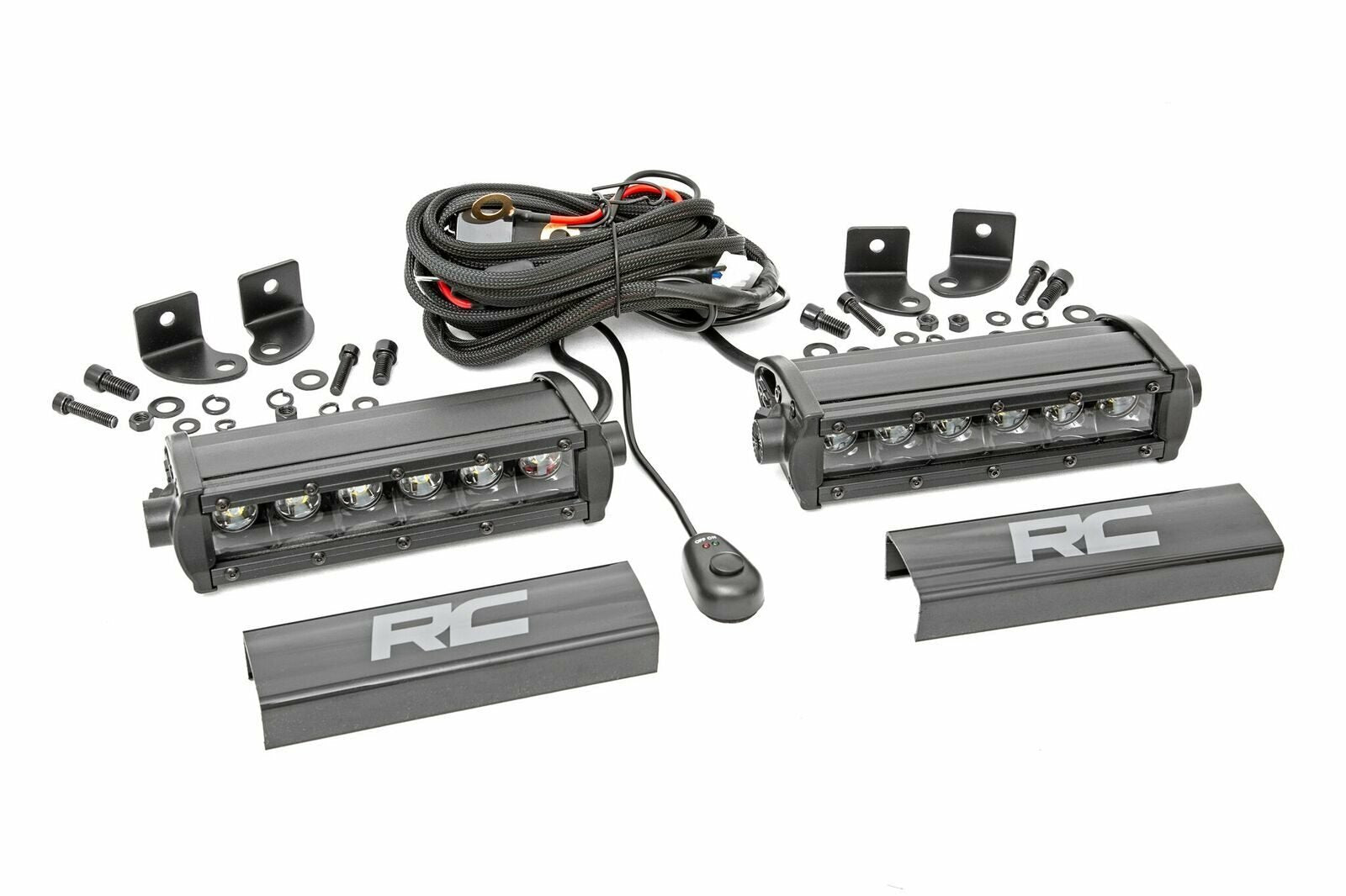 Rough Country 6-inch Cree LED Light Bars Pair Black Series 70706BL
