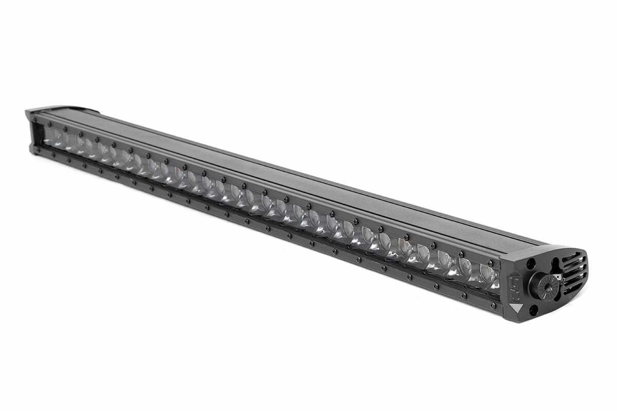 Rough Country 30"Cree LED Light Bar-Single Row Black Series w/ Cool White DRL 70730BLDRL