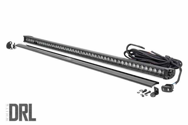 50" Cree LED Light Bar-Single Row Blk Series Cool White DRL -1
