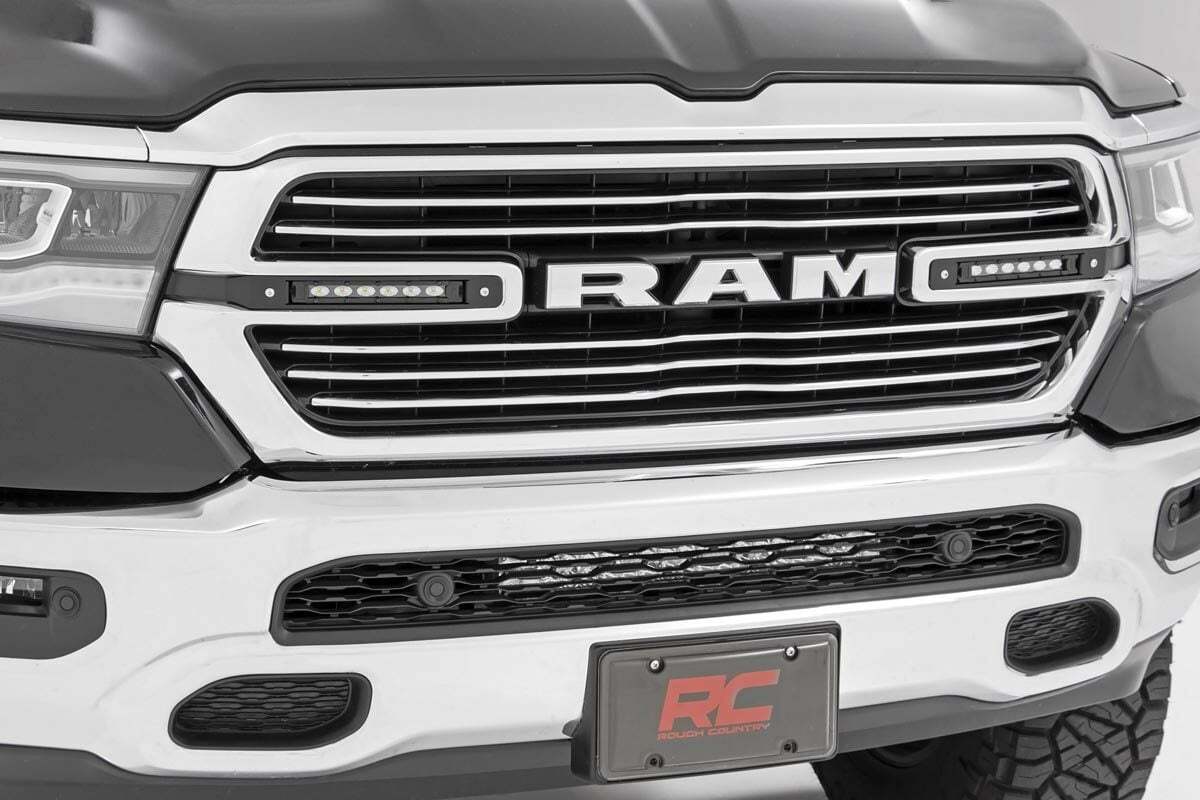 Rough Country Dodge Dual 6in LED Grille Kit Black Series 19-24 RAM 1500 70783