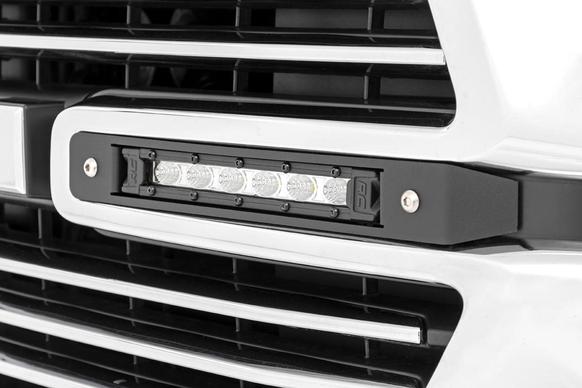 Rough Country Dodge Dual 6in LED Grille Kit Chrome Series 19-22 RAM 1500 70784