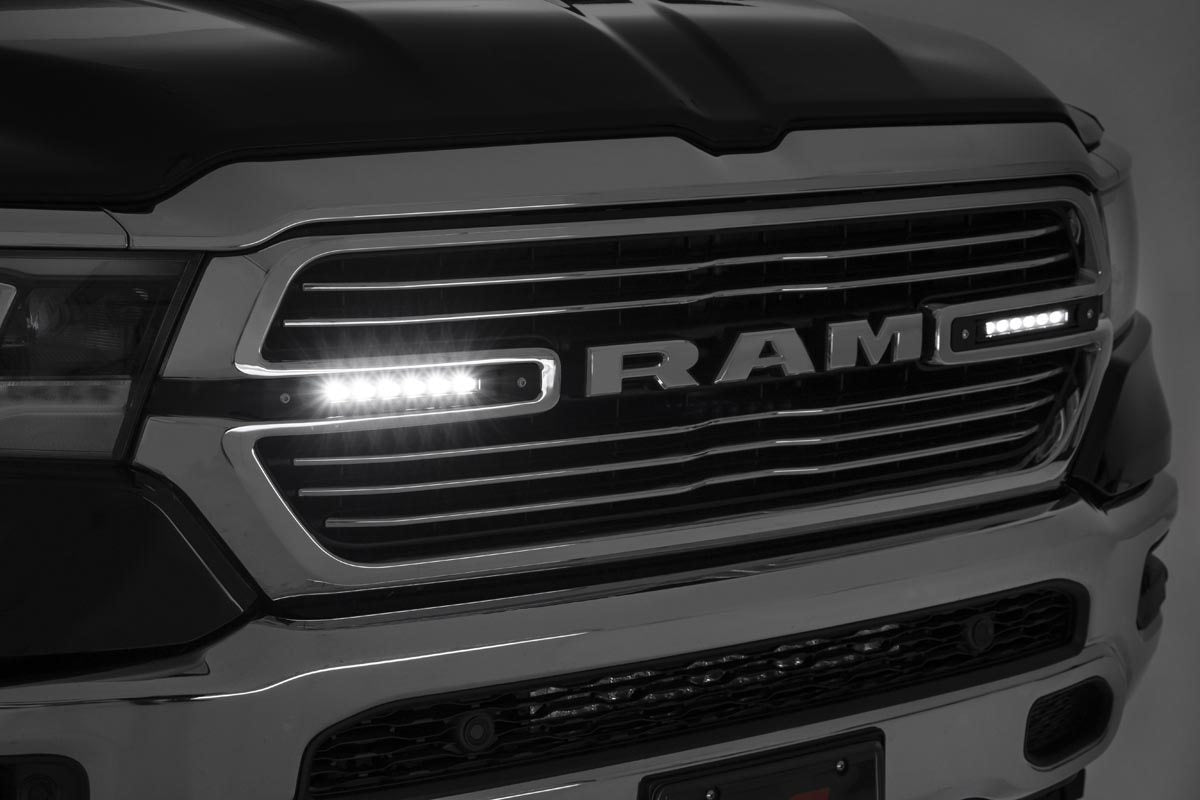 Rough Country Dodge Dual 6in LED Grille Kit Chrome Series 19-22 RAM 1500 70784