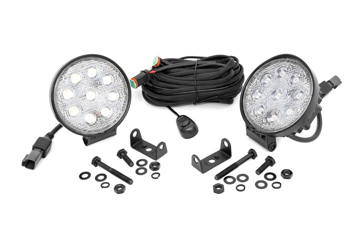 Rough Country Chrome Series LED Light Pair 4 Inch Round - 70804