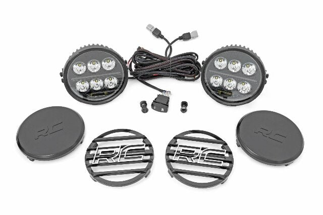 Black Series LED Light Pair Amber DRL 6.5" Round -1
