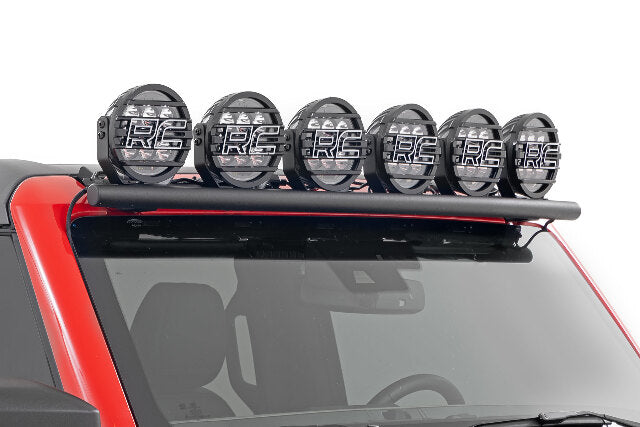 Rough Country Black Series Halo LED Light Pair | White/Amber DRL | 6.5" | Round 70805B