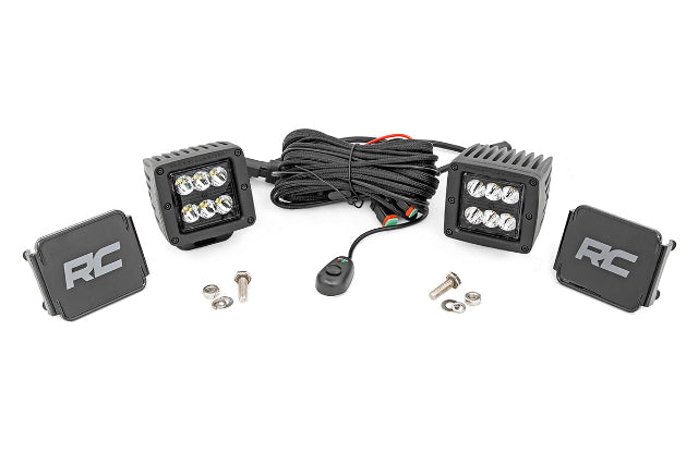 Chevy 2" LED Windshield Kit Black Series Spot Beam 19-20 Silverado -2
