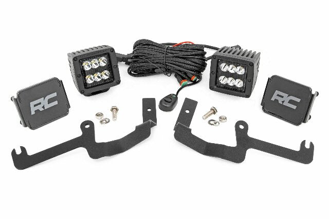 Chevy 2" LED Windshield Kit Black Series Spot Beam 19-20 Silverado -1