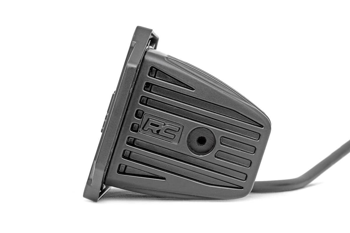 Rough Country 2-inch Square Cree LED Lights-Pair Black Series w/ Cool White DRL 70903BLKDRL