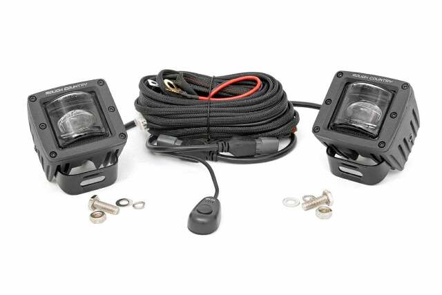 Black Series LED Light Pair 2 Inch SAE Fog - -1