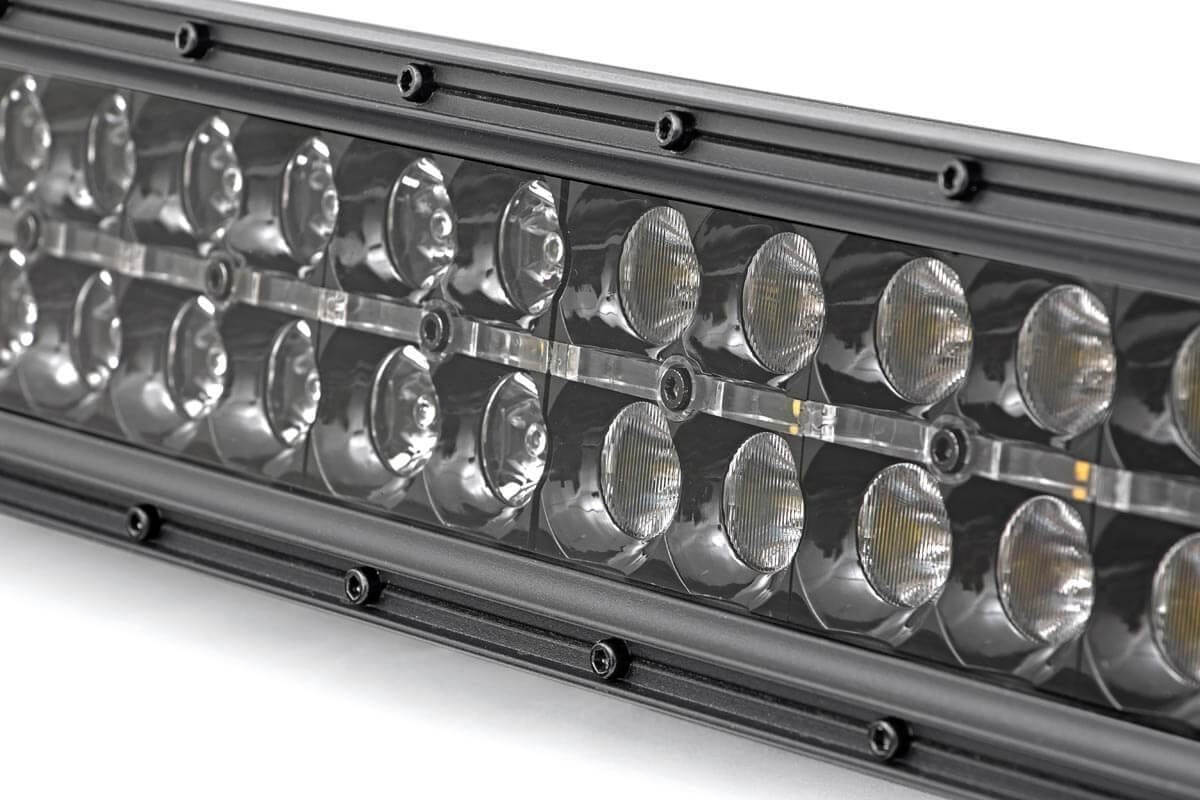 Rough Country 12-inch Cree LED Light Bar-Dual Row Black Series w/ Cool White DRL 70912BD