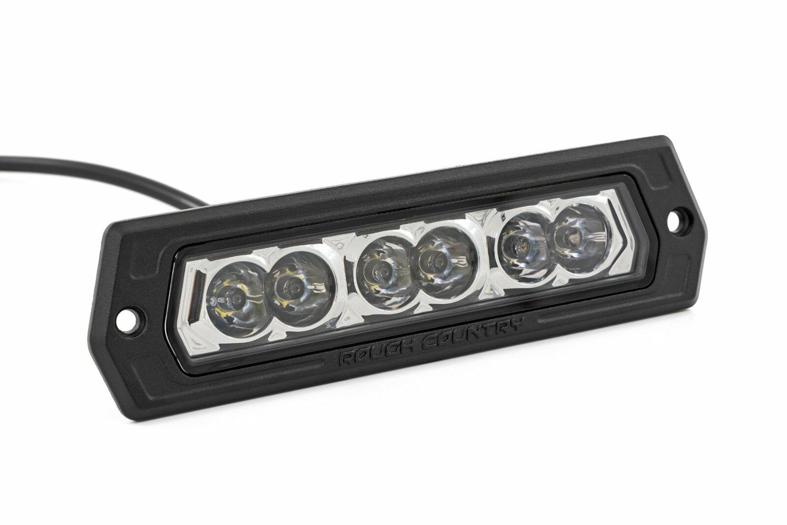 Rough Country 6" Chrome Series LED Lights | Flush Mount | Pair -2