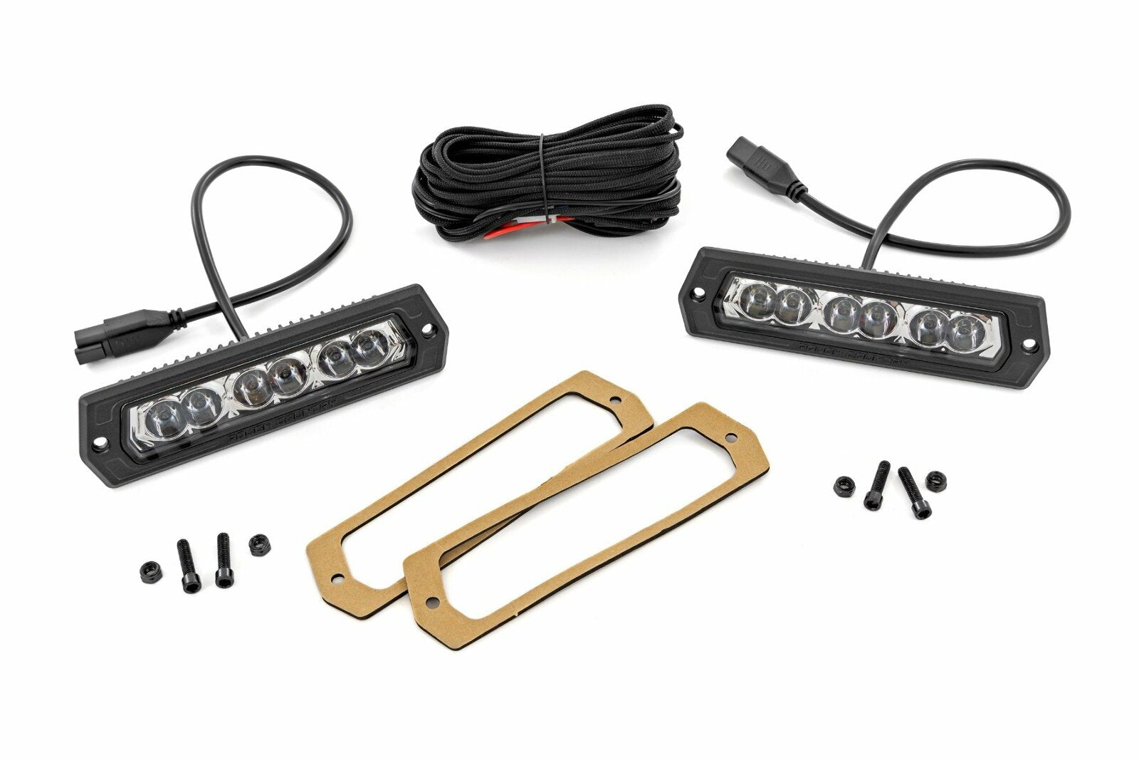 Rough Country 6" Chrome Series LED Lights | Flush Mount | Pair -1