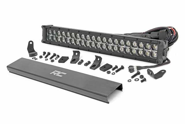 20-inch Cree LED Light Bar Dual Row Black Series w/ Cool White DRL -1