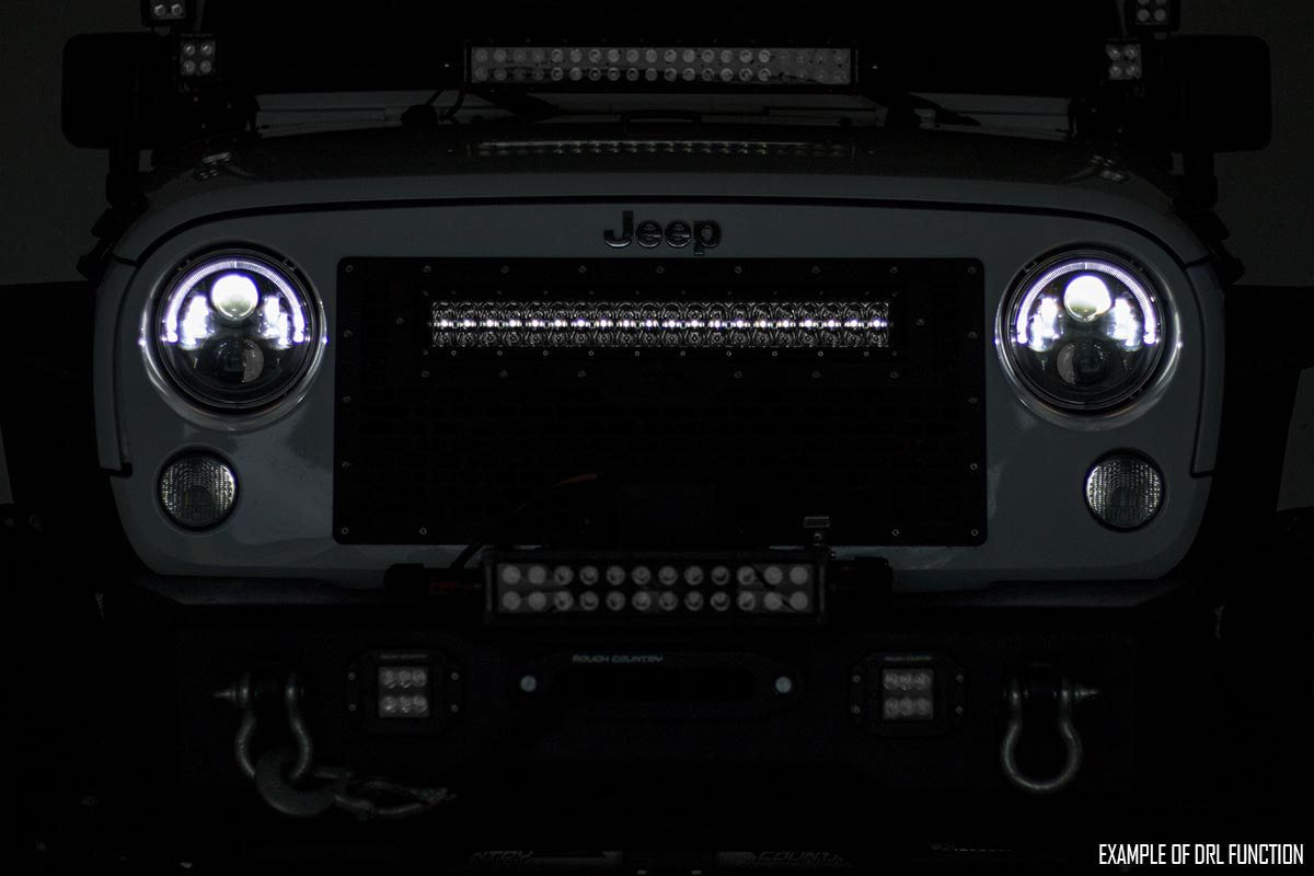 Rough Country 20-inch Cree LED Light Bar Dual Row Black Series w/ Cool White DRL 70920BD