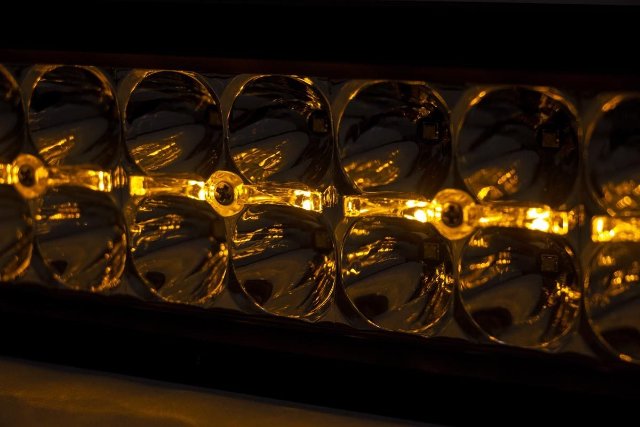 20-inch Cree LED Light Bar-Dual Row Chrome Series w/ Amber DRL -2