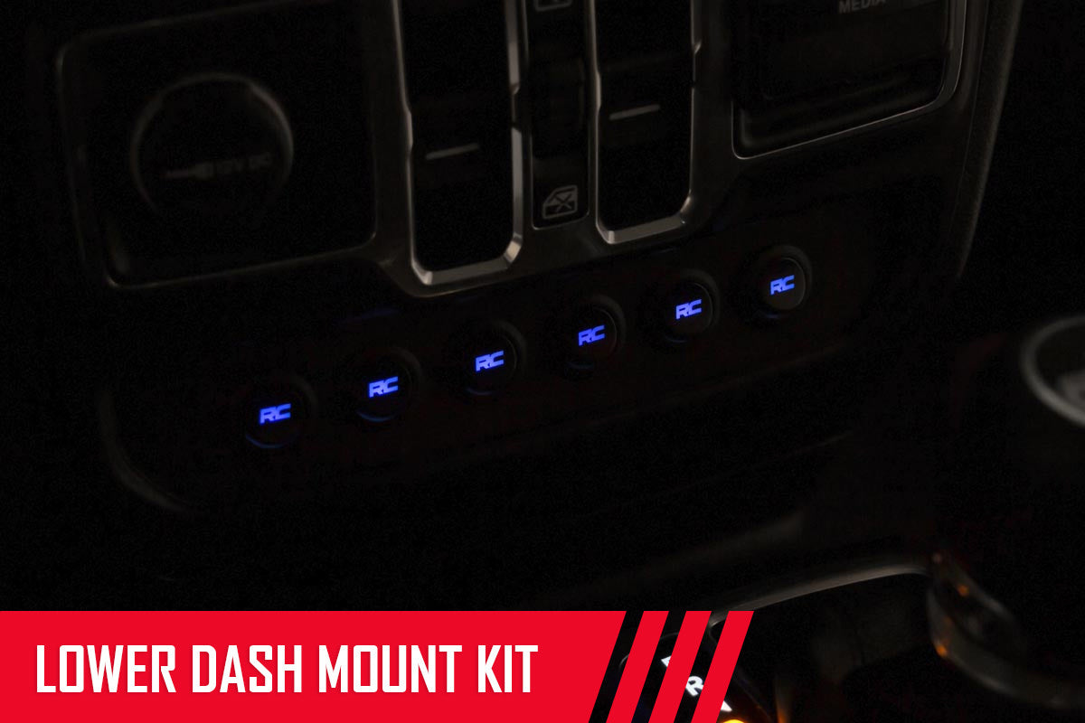 Rough Country MLC-6 Light Controller Lwr Dash Mount Wrangler JL Gladiator JT 70964