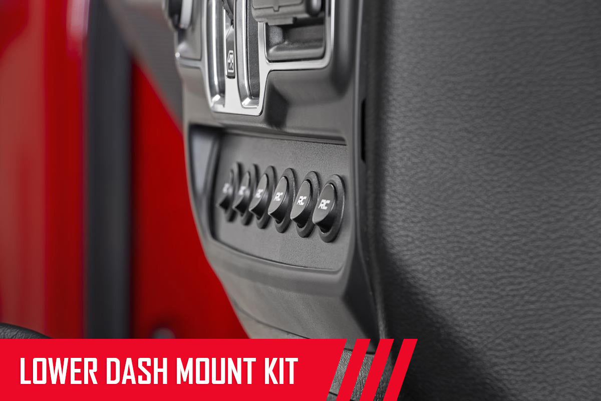 Rough Country MLC-6 Light Controller Lwr Dash Mount Wrangler JL Gladiator JT 70964