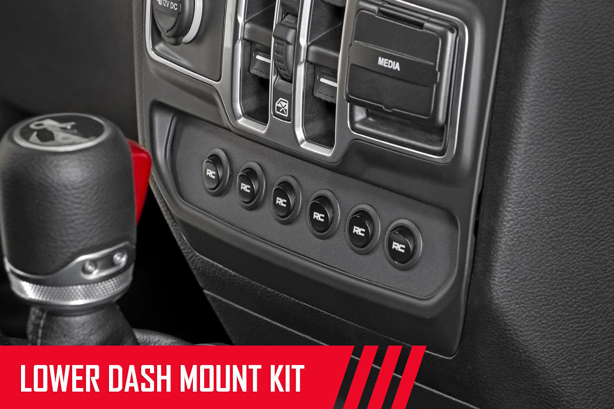 Rough Country MLC-6 Light Controller Lwr Dash Mount Wrangler JL Gladiator JT 70964