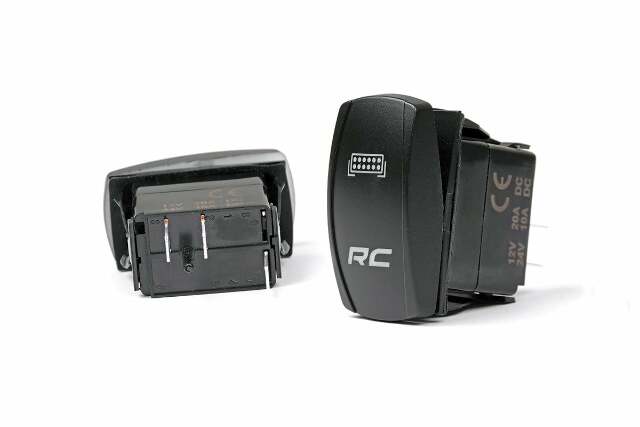 Rocker Switch 2x1 with Logo Blue Back Light - 709SW