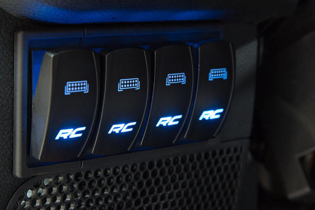 Rocker Switch 2x1 with Logo Blue Back Light - -5