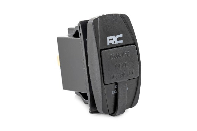 USB Switch Insert 2x1 with Logo Blue Back Light -2