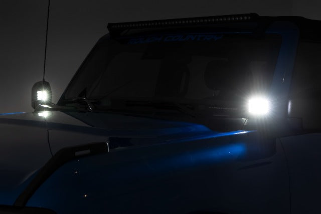 LED Light Ditch Mount 2" Black Pair Flood Ford Bronco 2021 71046