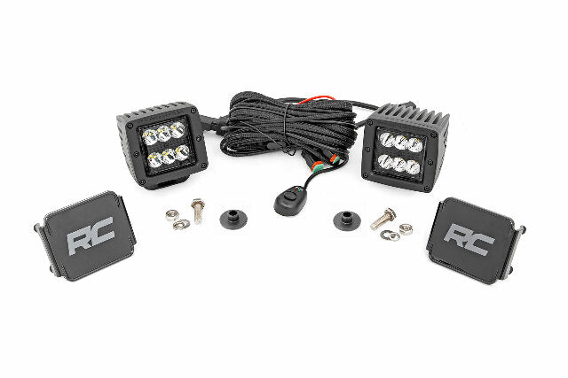 LED Light Ditch Mount 2" Black Pair Spot Ford Bronco 2021 -1