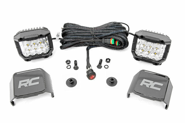 LED Light Ditch Mount 2" Chrome Pair Wide Ford Bronco 2021 -1