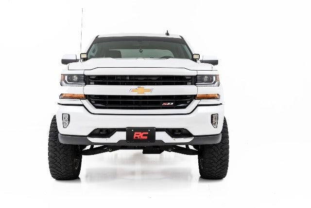 LED Light Ditch Mount 2" Black Pair White DRL Chevy/GMC 1500 14-18 71054