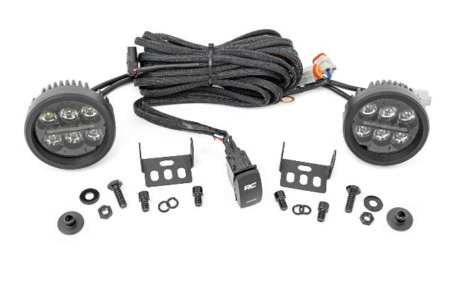 LED Light Ditch Mount 3.5" Black Round Pair Ford Bronco 21-22 -1