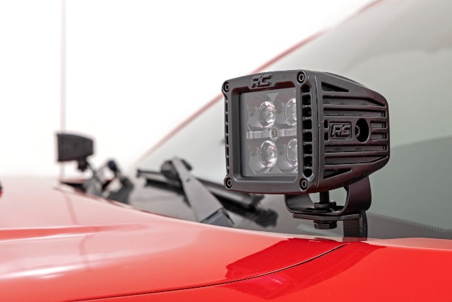 LED Ditch Lights 2" Black Pair Flood Toyota Tacoma 05-15 -2