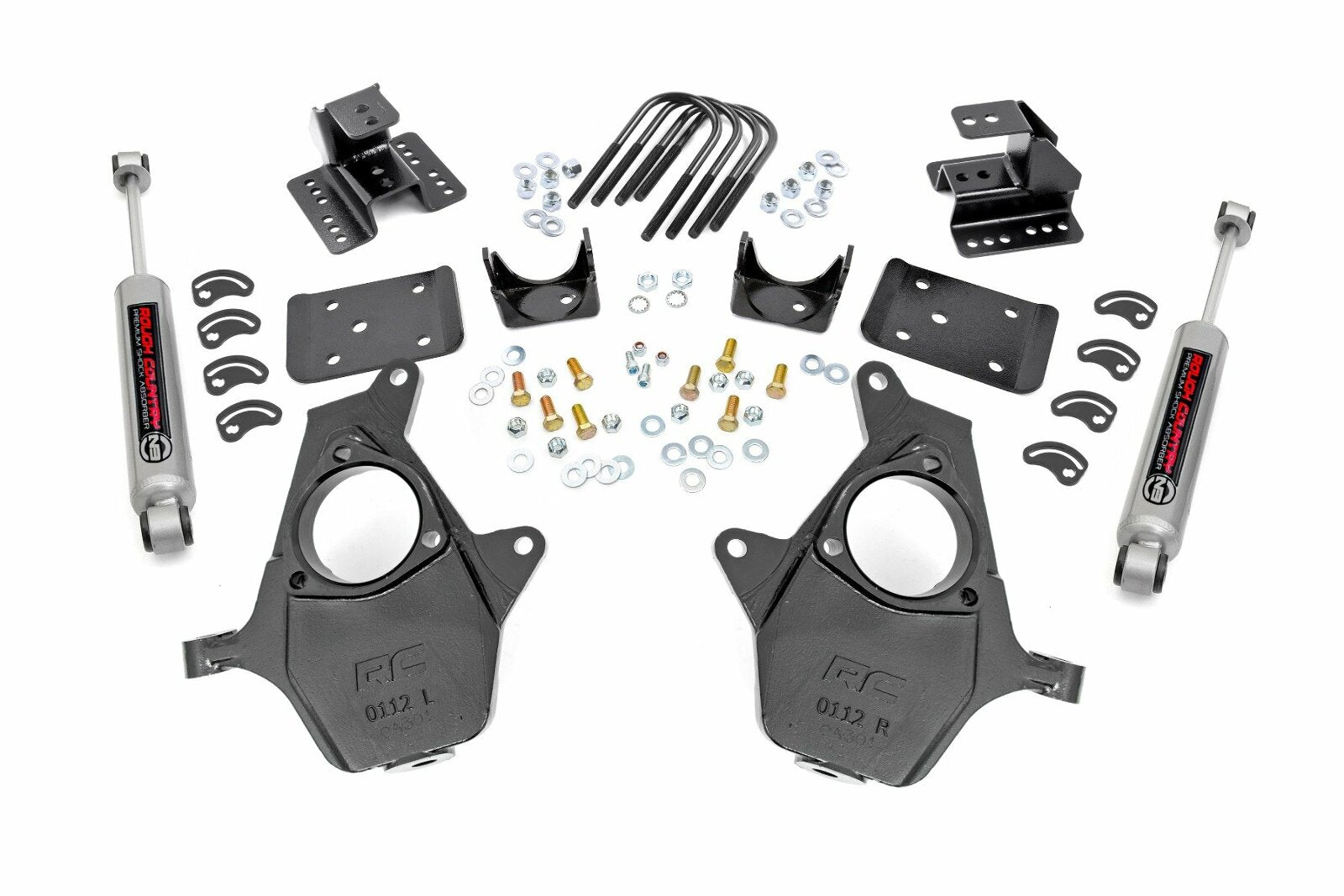 Rough Country Lowering Kit Knuckle 2"FR 4"RR Chevy/GMC 1500 14-18 -1