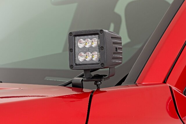 LED Lights Ditch Mount 2" Black Pair Spot Toyota Tacoma 2024 -1