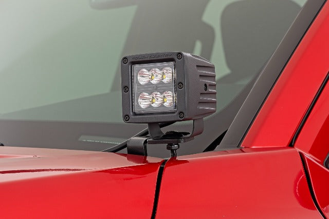 LED Kit Ditch Mount 2" Black Pair Flood Toyota Tacoma 2024 -1