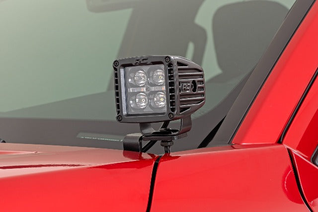 LED Kit Ditch Mount 2" Black Pair White DRL Toyota Tacoma 2024 -1