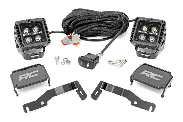 LED Kit Ditch Mount 2" Black Amber DRL Toyota Tacoma 2024 72104