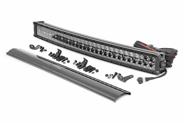 30" Curved Cree LED Light Bar-Dual Row Black Series Cool White DRL -1