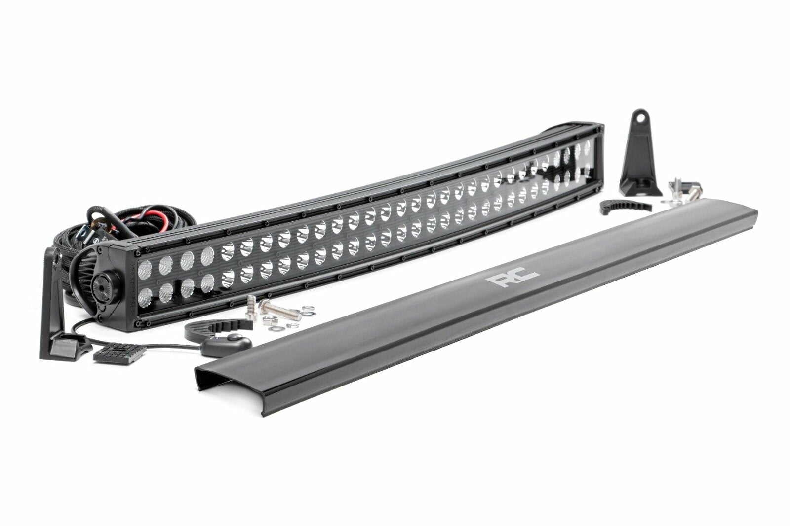 Rough Country 30-inch Curved Cree LED Light Bar-Dual Row Black Series 72930BL