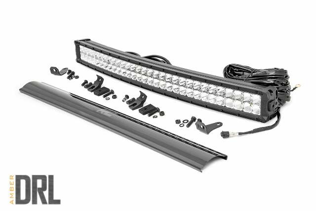 30"Curved Cree LED Light Bar-Dual Row Chrome Series Cool White DRL -1