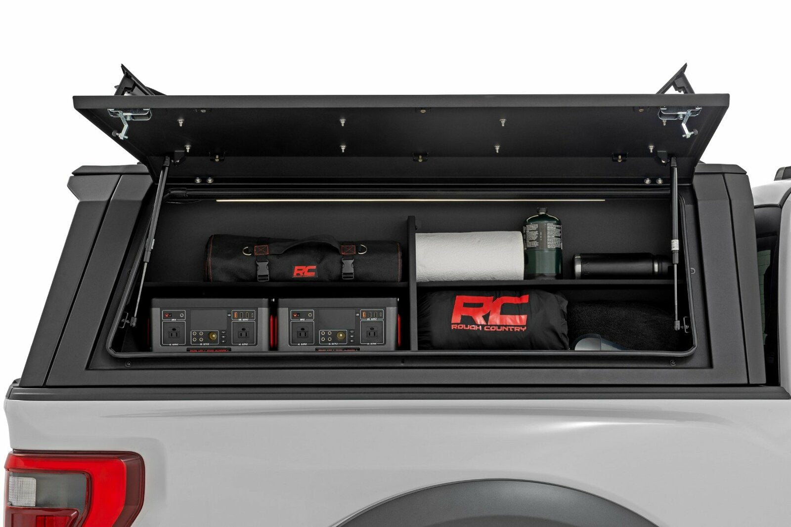 Rough Country Bed Cap Side Shelf Storage Bin | Passengers Side -2
