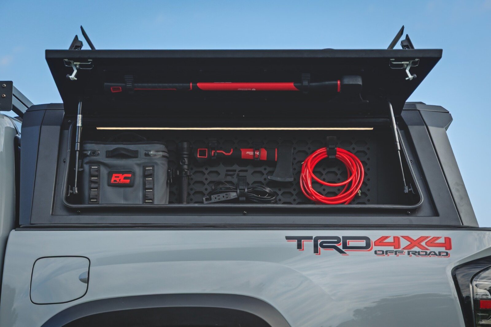 Rough Country Bed Cap Molle Panel Drvr-Side Storage Bin for Toyota Tacoma 16-23 734064