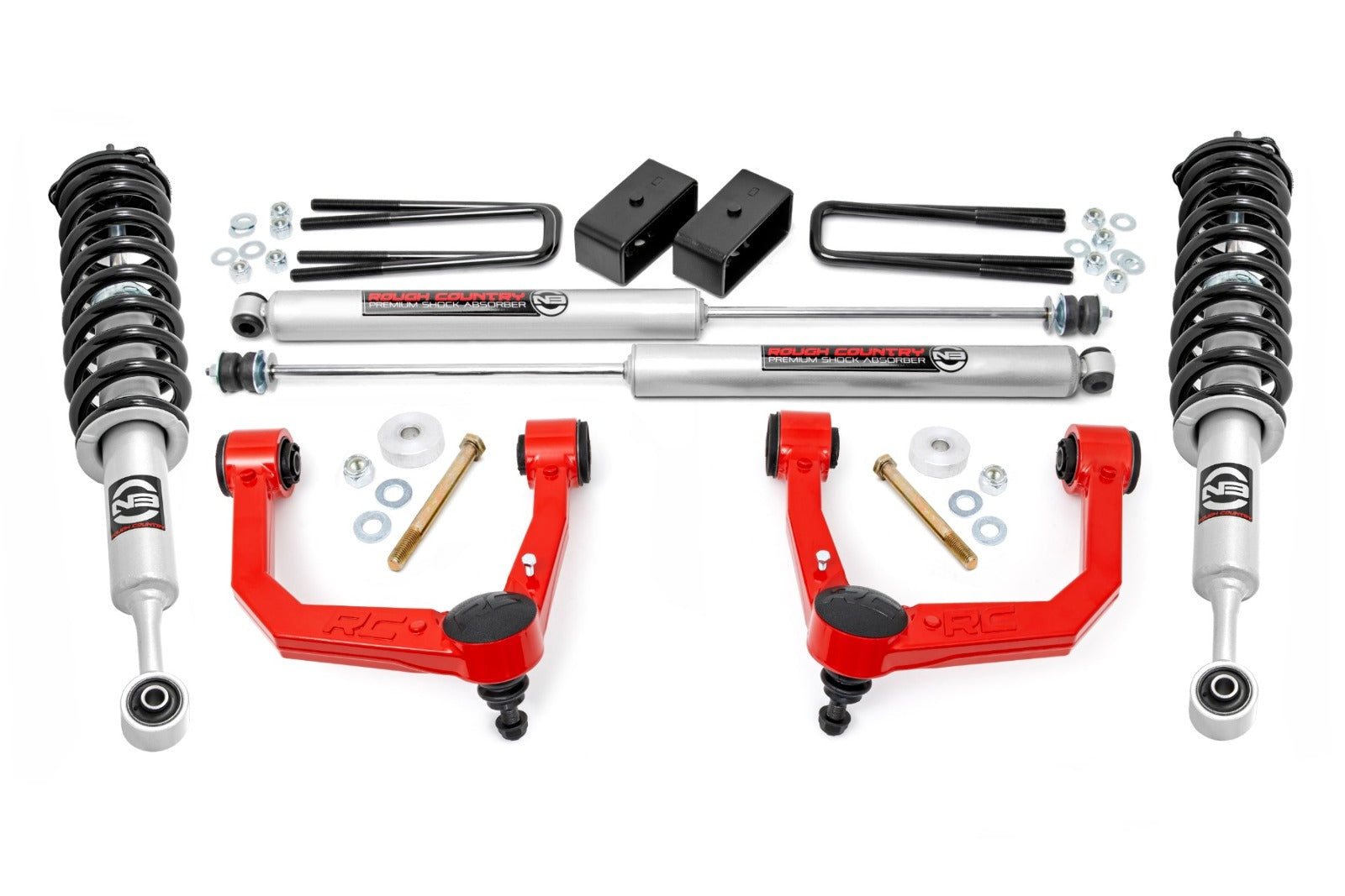 Rough Country 3.5" Lift Kit UCA N3 Struts for Toyota Tacoma 4WD 05-23