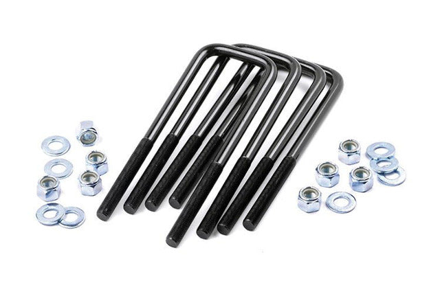 Rough Country 9/16-inch Square U-bolts 3.25 x 8.5 Set of 4 7627