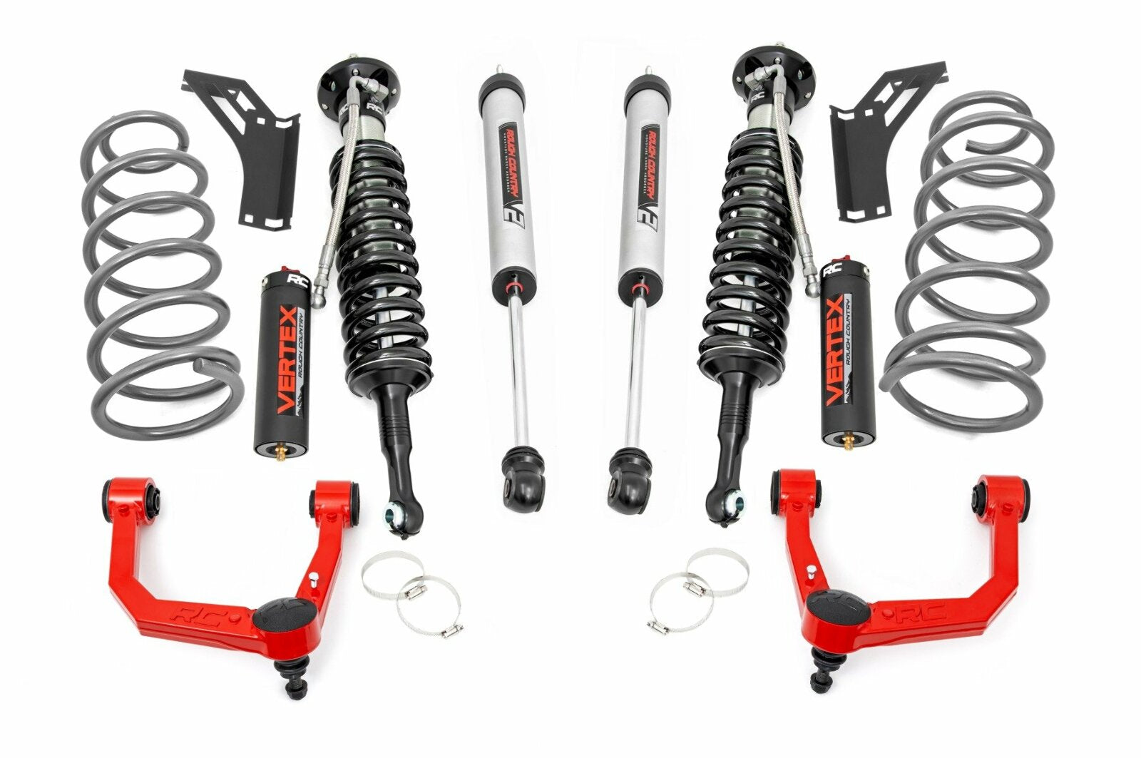 Rough Country 3" Lift Kit Upper Arms RR Coils Vertex/V2 for Toyota 4Runner 10-24 -1