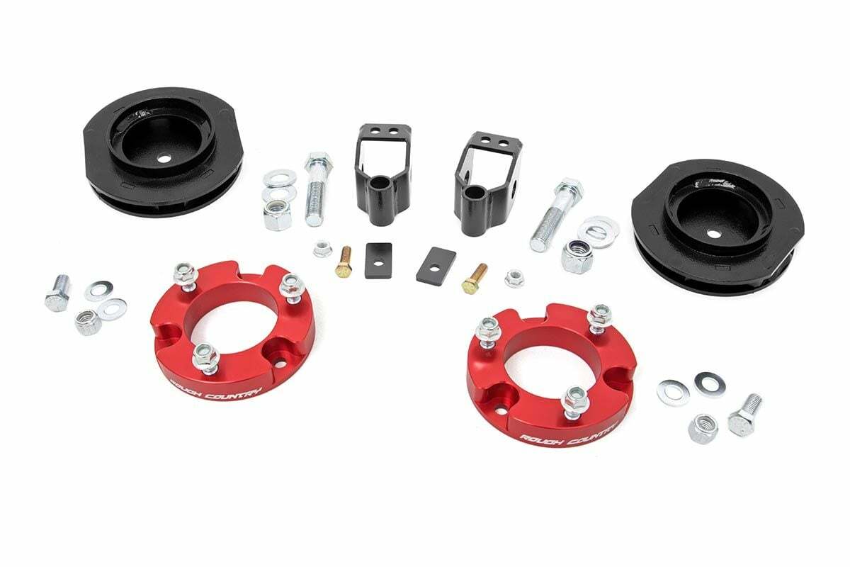 Rough Country 2in Suspension Lift Kit Red fits Toyota 10-20 4Runner 4WD X-REAS -1