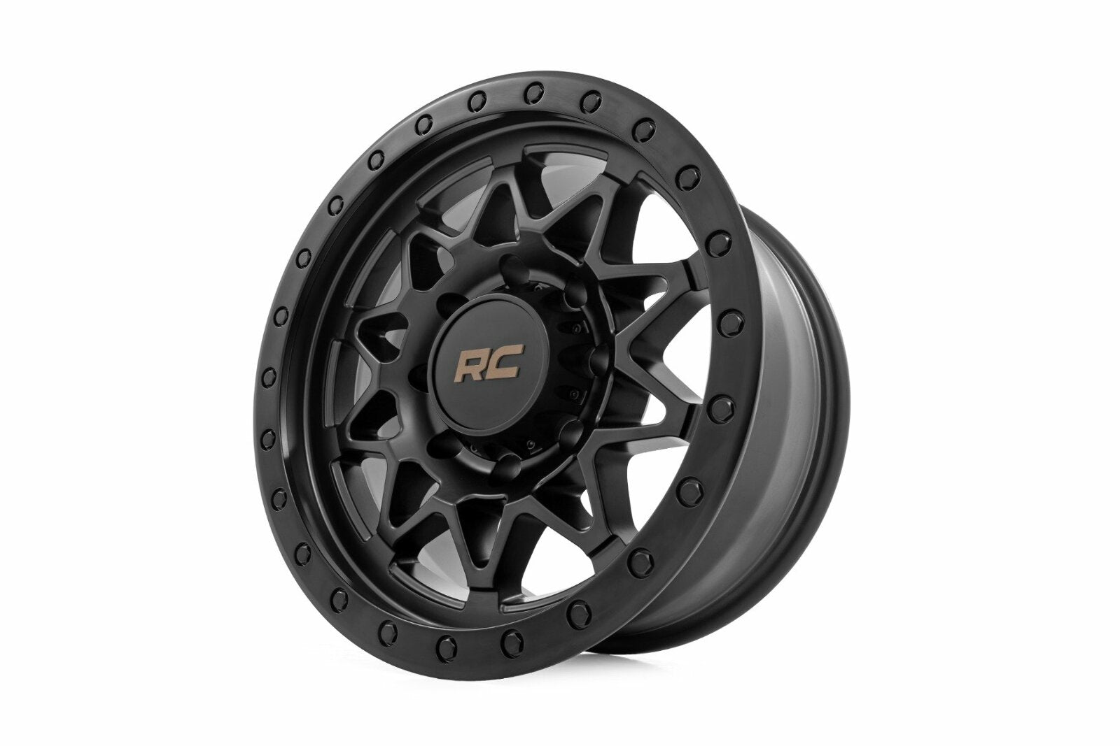 Rough Country 78 Series Wheel Simulated Beadlock Black 18x9 8x180 0mm