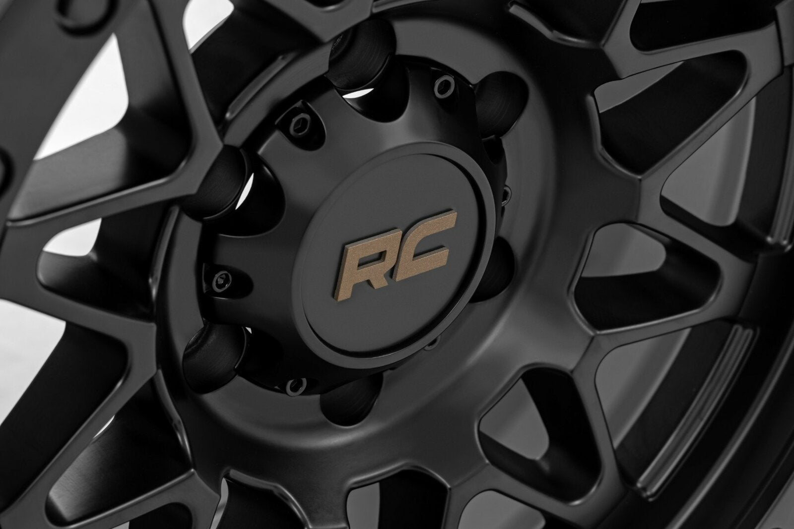 Rough Country 78 Series Wheel Simulated Beadlock Black 18x9 5x5 -12mm