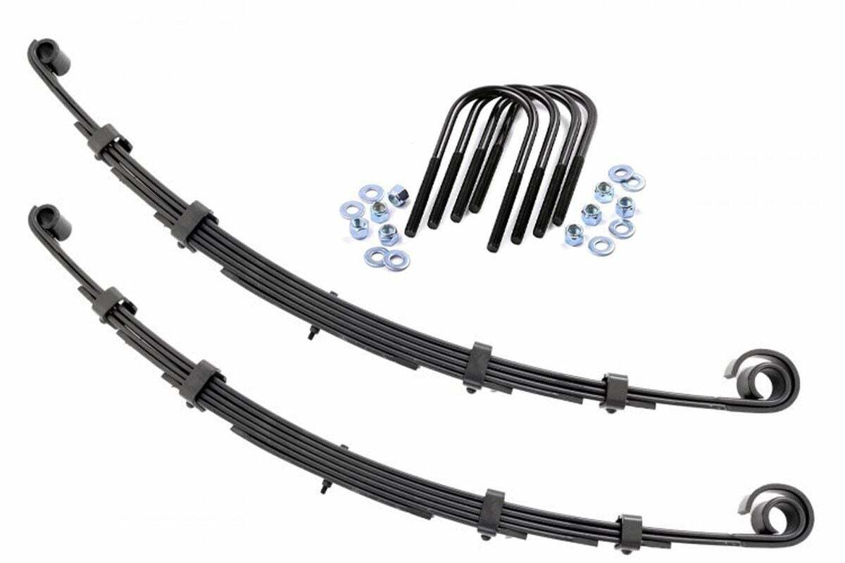 Rough Country Front Leaf Springs 2.5" Lift Pair For Jeep CJ 7 4WD 1976-1986 -1
