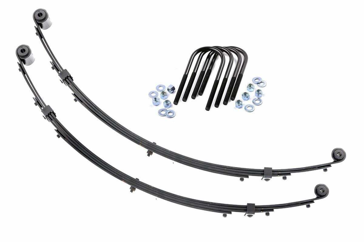 Rough Country Front Leaf Springs 4" Lift Pair For Jeep Wrangler YJ 4WD 1987-1995